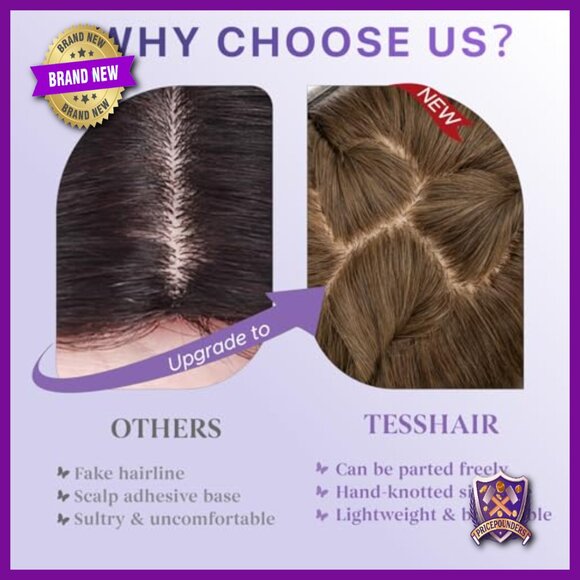 10 Inch Human Hair Topper with Bangs, Clip On, No Tangle, Smooth main image 5
